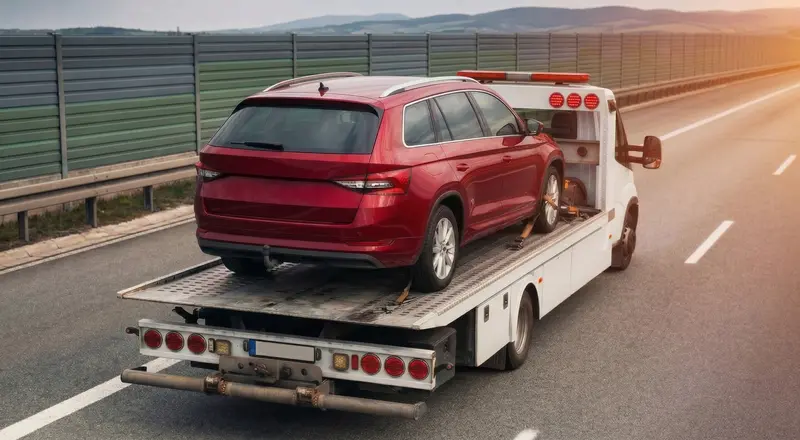 Guincho para carros em Sumaré – carro sendo carregado em plataforma
